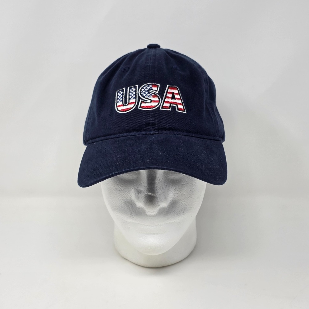 USA United States Of America Red White Blue Patriotic Strapback Baseball Hat Cap